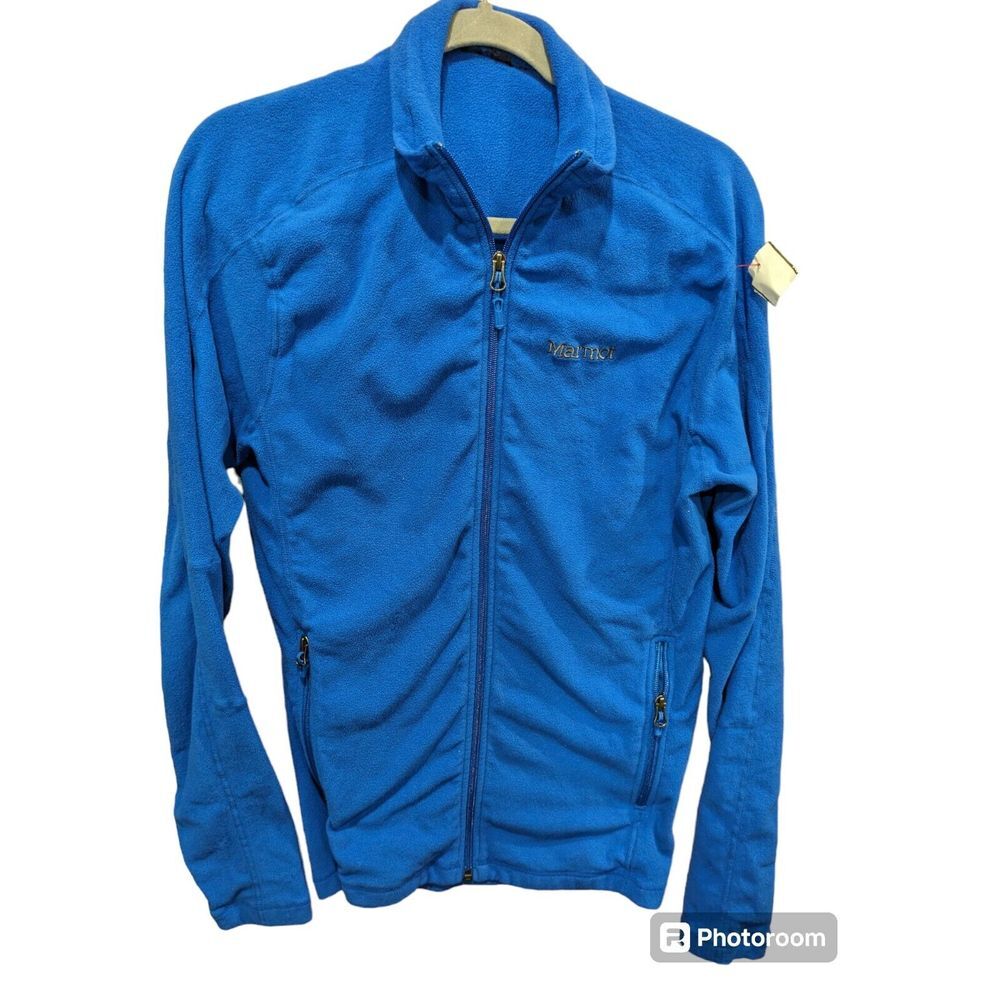 Marmot Full Zip Pullover Activewear Blue Small Men Women's Medium